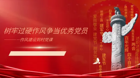 树牢过硬作风争当优秀党员作风建设到村2026年专题党课PPT