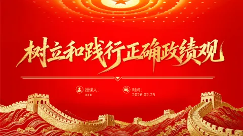 党课PPT课件：一图读懂树立和践行正确政绩观学习教育
