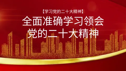 二十大宣讲党课讲稿：全面准确学习领会精神