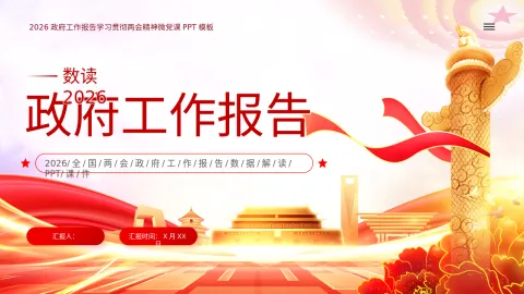 党课讲稿PPT：数读2026政府工作报告1
