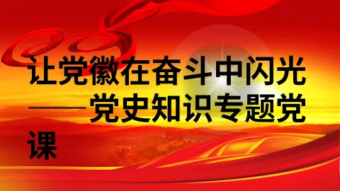 让党徽在奋斗中闪光